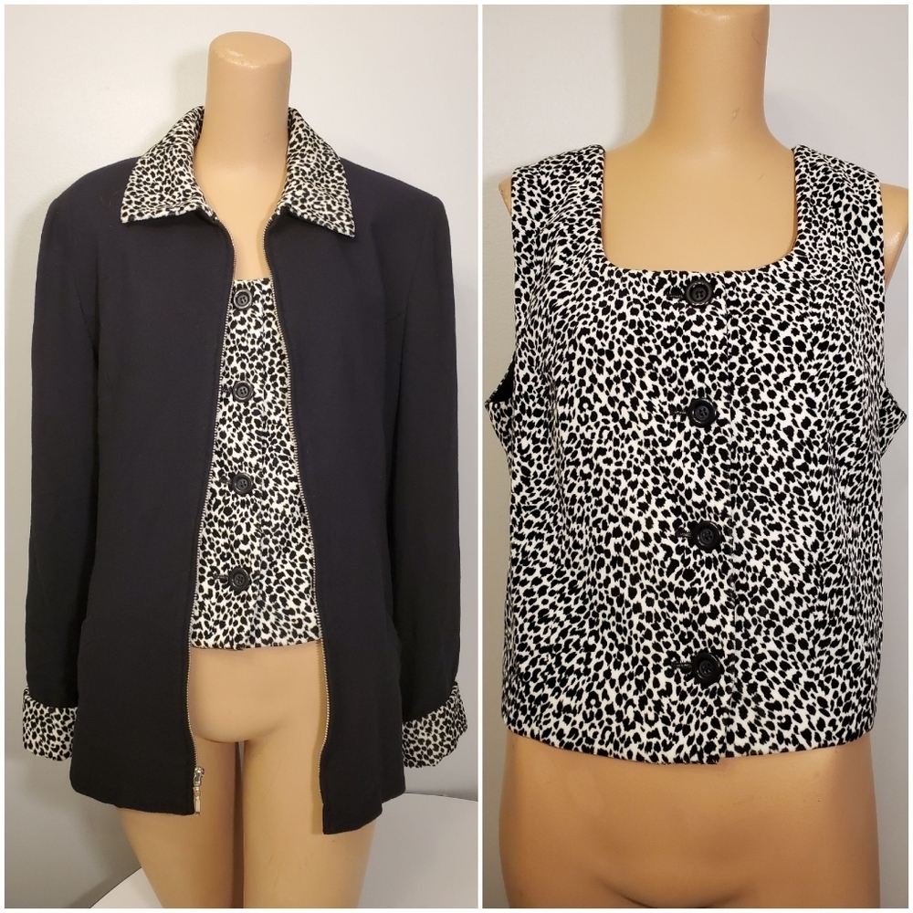 Vintage EXPRESS Tailleur Zip Up Jacket Set